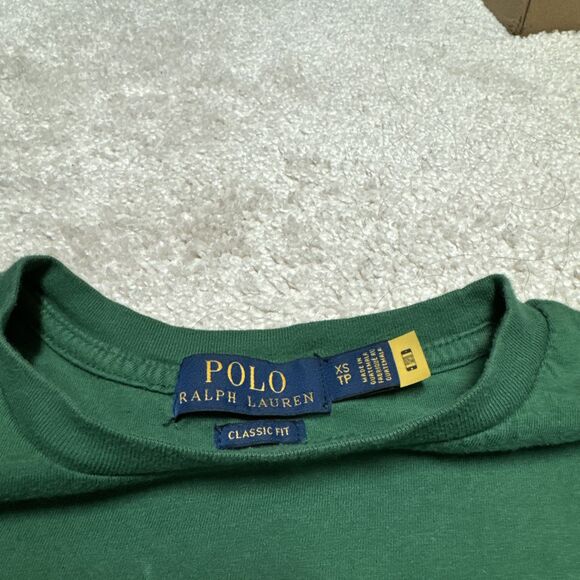 NWOT Polo Bear Ralph Lauren Crewneck T-Shirt Green XS Preppy Horse Equestrian - Picture 3 of 8